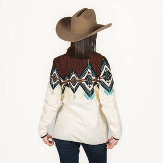 Suéter Panhandle Border Berber Dark Brown Dama