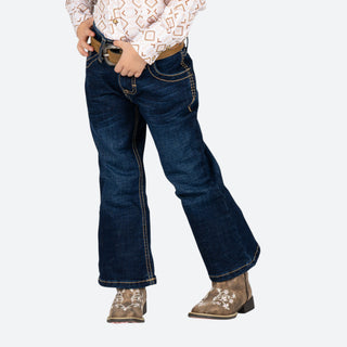 Jeans Wrangler Boot Cut Flor Naranja Niña