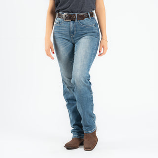 Jeans Rock & Roll Denim Raised Medium Wash Dama