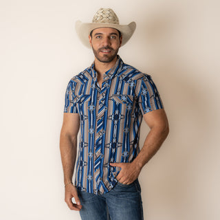 Camisa Panhandle Aztec Blue Caballero