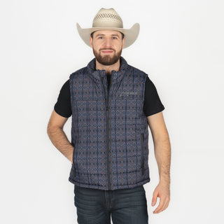 Chaleco Denver Rombos Azul Caballero