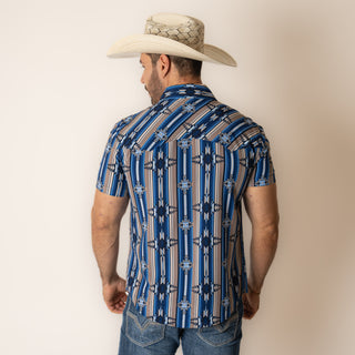 Camisa Panhandle Aztec Blue Caballero