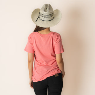 Blusa Ariat Floral Farm SS Tshirt Coral Heather Dama