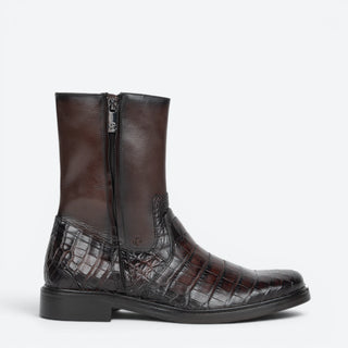 Bota Franco Cuadra Alligator Ternera Inca Café Caballero