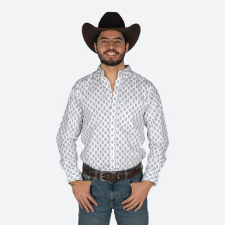 Camisa Ariat Bass FTD Shrt White Caballero
