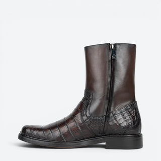 Bota Franco Cuadra Alligator Ternera Inca Café Caballero