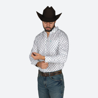 Camisa Ariat Bass FTD Shrt White Caballero