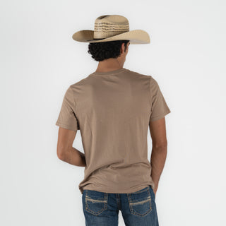 Playera Rock & Roll Denim Bronco Taupe Caballero