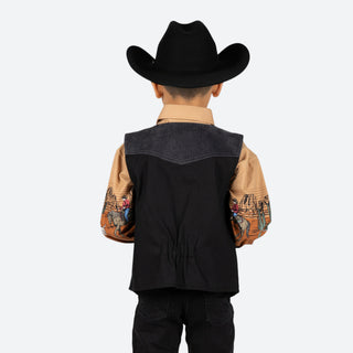 Chaleco Panhandle Charcoal Black Niño
