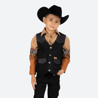 Chaleco Panhandle Charcoal Black Niño