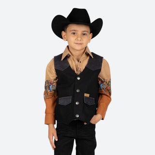 Chaleco Panhandle Charcoal Black Niño