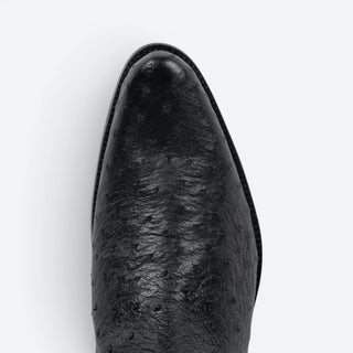 Bota Franco Cuadra Avestruz Ternera Negro Caballero