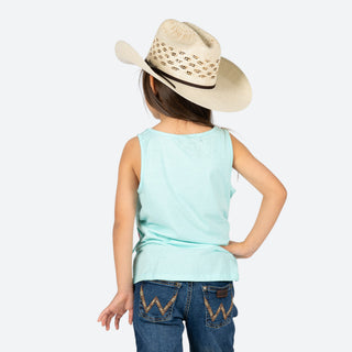 Blusa Rock & Roll Denim Flecos Aqua Niña