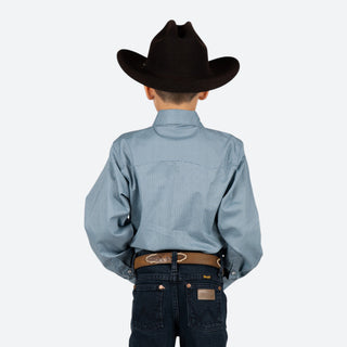 Camisa Wrangler Azul Niño