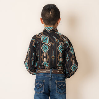 Camisa Rock & Roll Aztec Black Niño