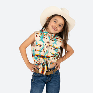 Camisa Rock & Roll Denim Aztec Niña