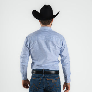 Camisa Wrangler Estampado Azul Caballero