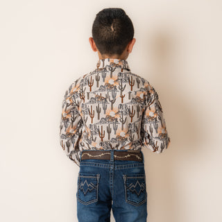 Camisa Rock $ Roll Denim Orange Niño