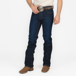 Jeans Cuadra Índigo Suavisado Caballero