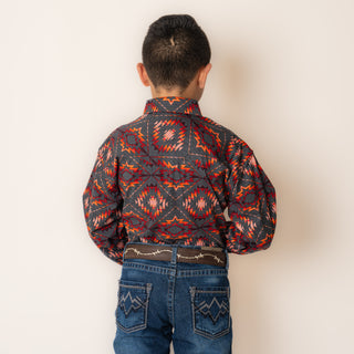 Camisa Rock & Roll Denim Aztec Orange Niño