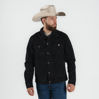 Chamarra Zuggar Mezclilla Negro Caballero