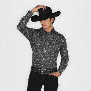 Camisa Rock & Roll Denim Black Caballero