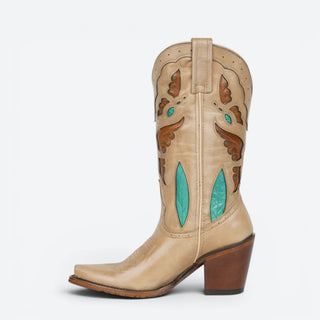 Bota Caborca Farfalla Fiorella Chalk Dama