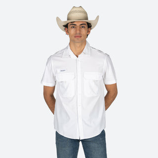 Camisa McAllen Coral Blanco Caballero