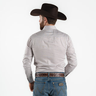 Camisa Wrangler Estampado Beige Caballero