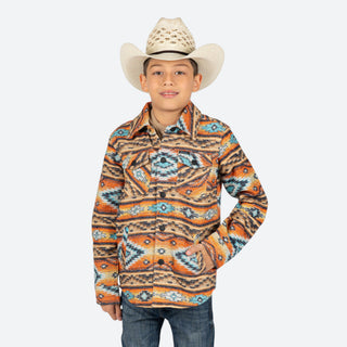 Chamarra Rock & Roll Denim Aztec Niño