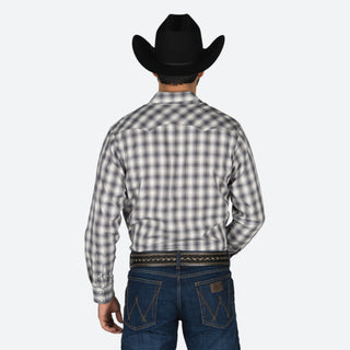 Camisa Wrangler Cuadros Gris Caballero