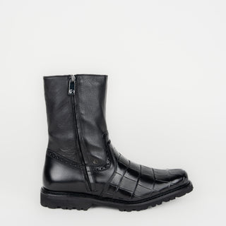 Bota Franco Cuadra Alligator Tender Negro Suela Ultraligera Caballero