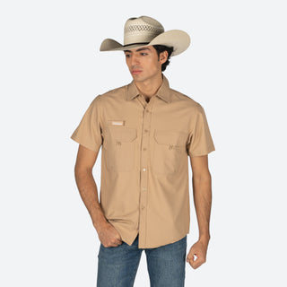 Camisa McAllen Coral Kaki Caballero