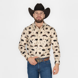 Camisa Rock & Roll Denim Natural Caballero