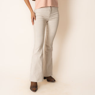 Jeans Rock & Roll Denim Doble Vista Beige Floral Dama