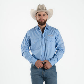 Camisa Wrangler Logo Plata Caballero