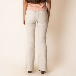 Jeans Rock & Roll Denim Doble Vista Beige Floral Dama