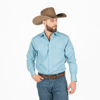 Camisa Rodeo Azul Caballero