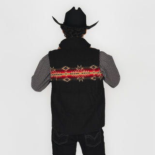 Chaleco Rock & Roll Denim Berber Boarder Black Caballero