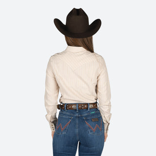 Camisa Rodeo Rayas Beige Dama