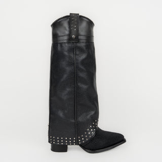 Bota Cuadra Mantarraya Negro Dama