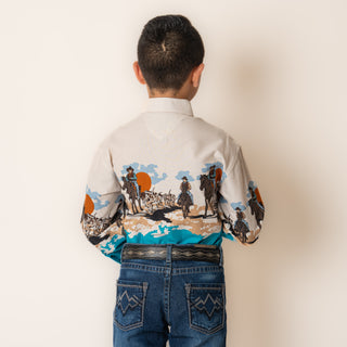 Camisa Panhandle Bright Turquoise Niño