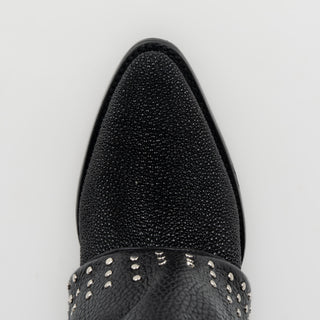 Bota Cuadra Mantarraya Negro Dama