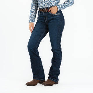 Jeans Wrangler High Rise Cráneo Marino Dama