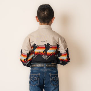 Camisa Panhandle Bronco Black Niño
