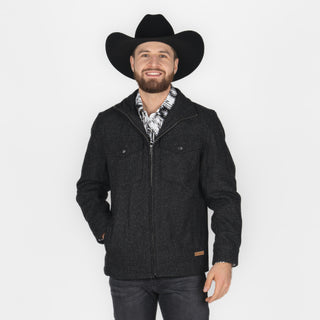Chamarra Panhandle Heather Wool Black Caballero