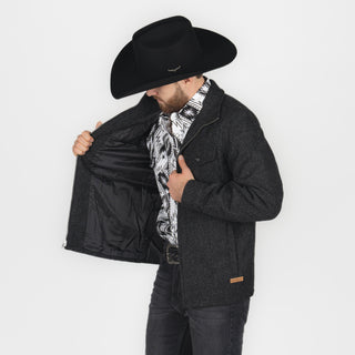 Chamarra Panhandle Heather Wool Black Caballero