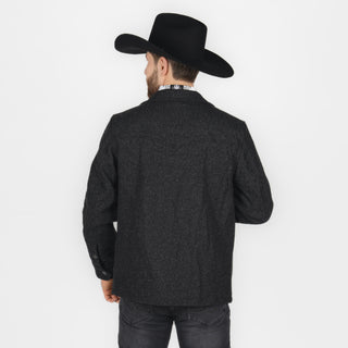 Chamarra Panhandle Heather Wool Black Caballero