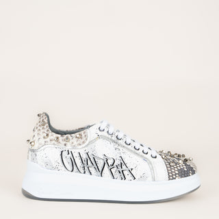Sneakers Franco Cuadra Pitón Vaquilla Pandora White Dama