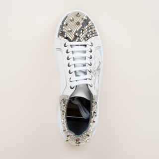 Sneakers Franco Cuadra Pitón Vaquilla Pandora White Dama